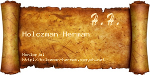 Holczman Herman névjegykártya